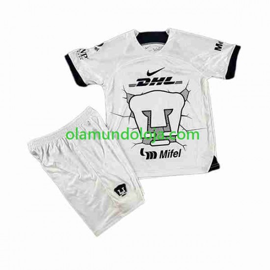 Camisola Pumas UNAM Criança Equipamento Primeiro 2023-2024 Manga Curta